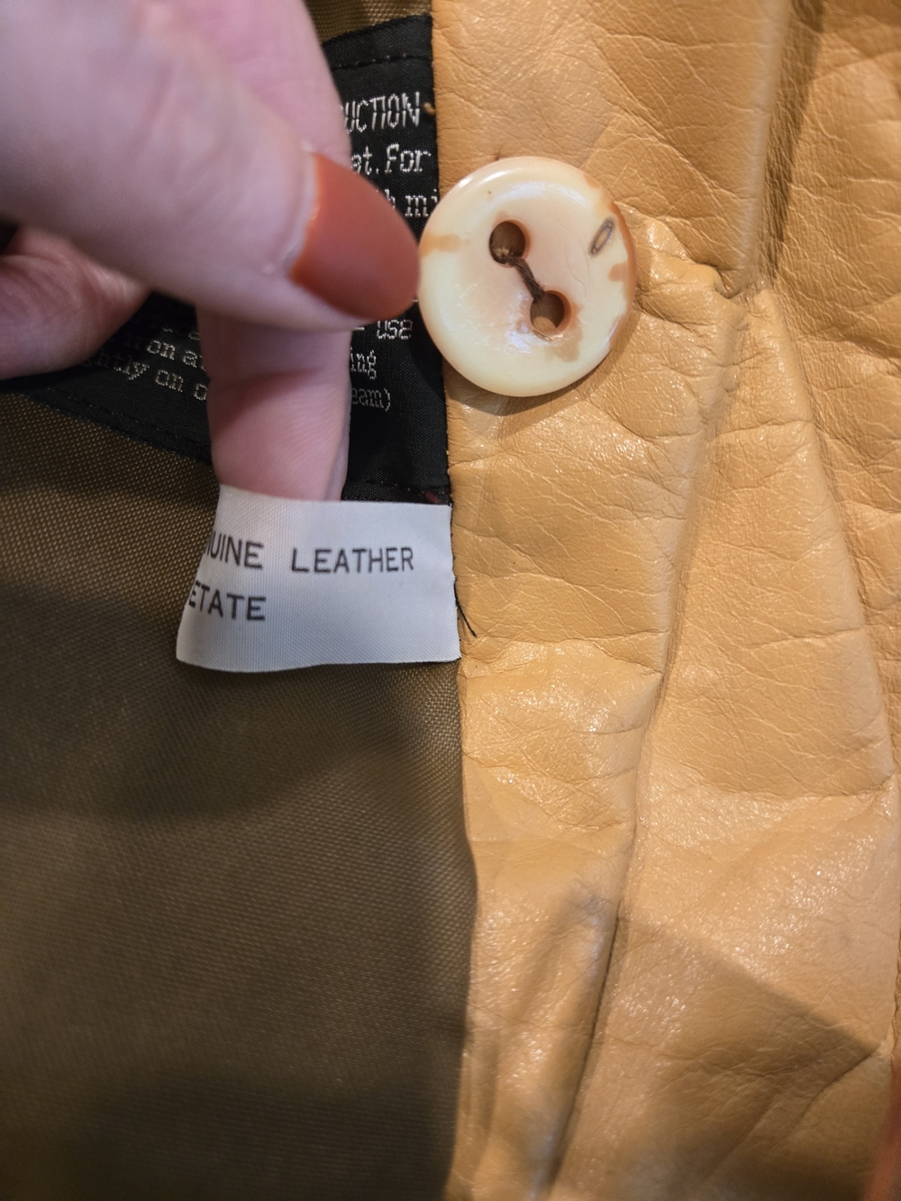 Vintage 1970s Genuine Leather Trench Coat Removable Shearling Collar Belted Boho - Picture 13 of 14